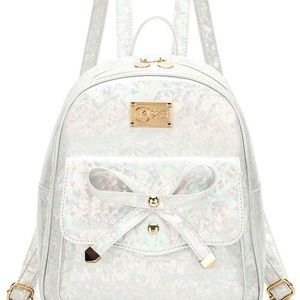 Bowknot PU leather Casual Mini Backpack Purse